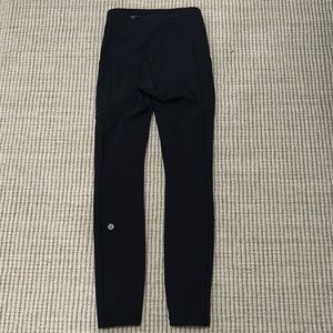Black Lululemon swift speed high rise 25’’ leggings size 0
